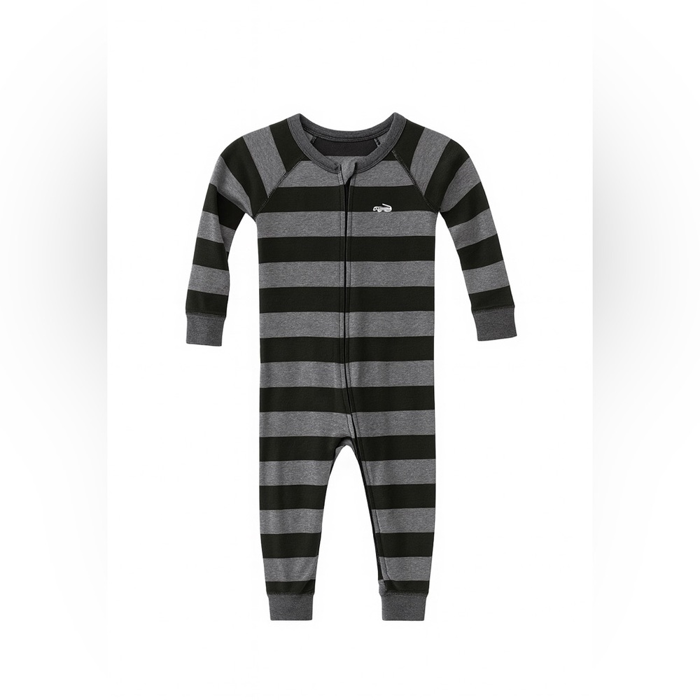 Old Navy Green and Gray Striped Kids Pajamas